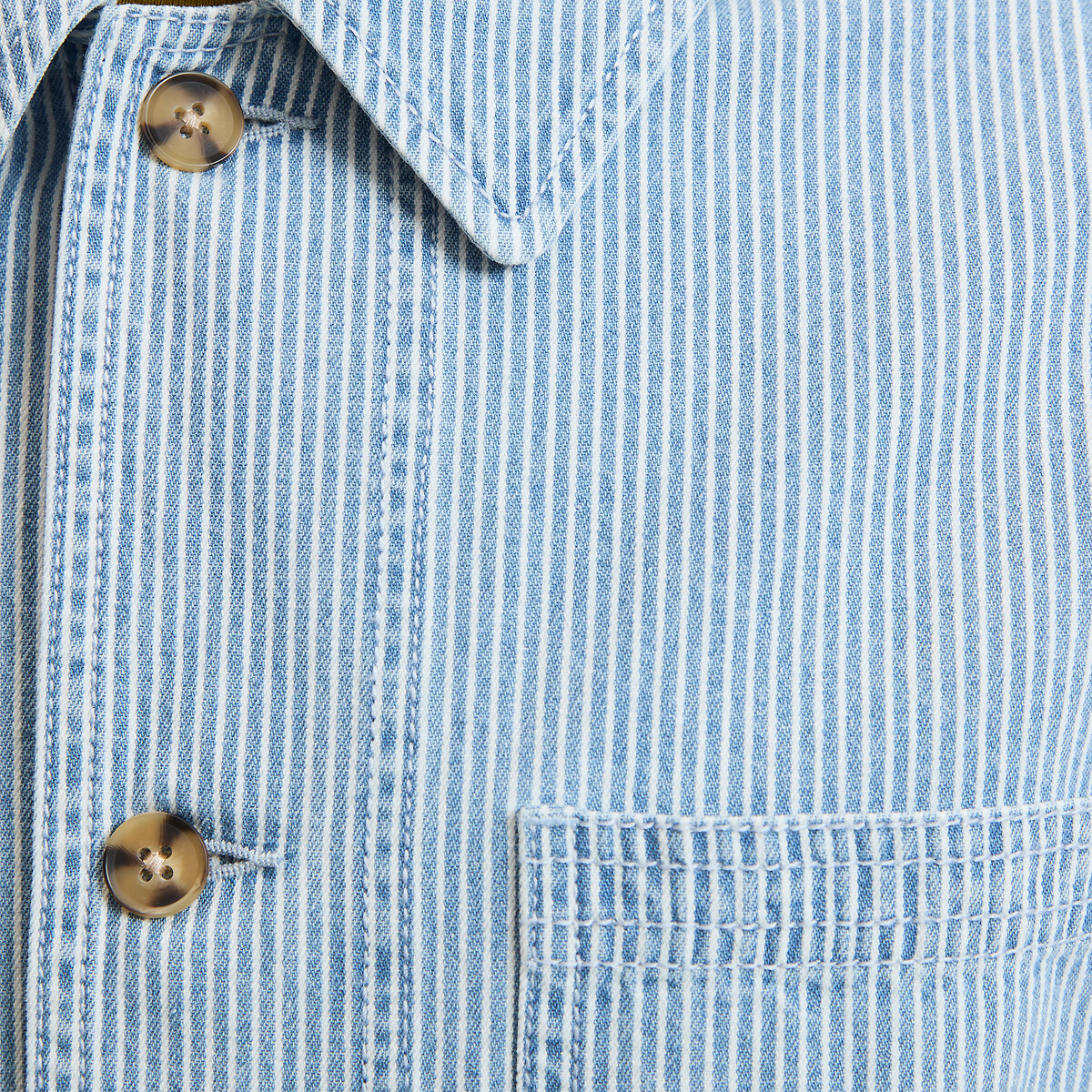 Veste workwear en jean, rayée, Signature HECTOR rayé bleu/blanc, LA REDOUTE COLLECTIONS