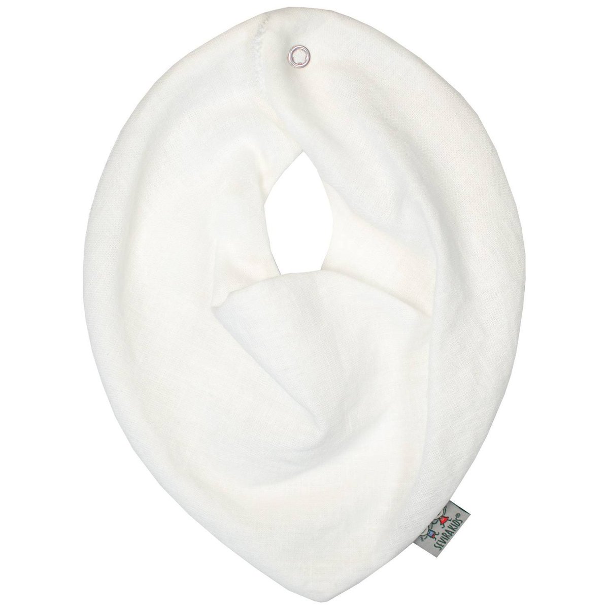 Bavoir bandana en lin lavé et bambou LIN LINO écru, SEVIRA KIDS