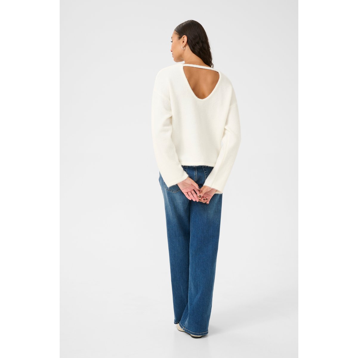 Knitted pullover blanc, KAFFE