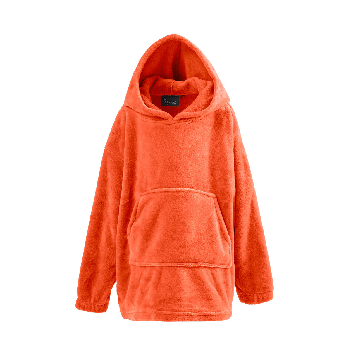 Poncho polaire enfant à capuche doux & chaud GINGER corail, SENSEI MAISON