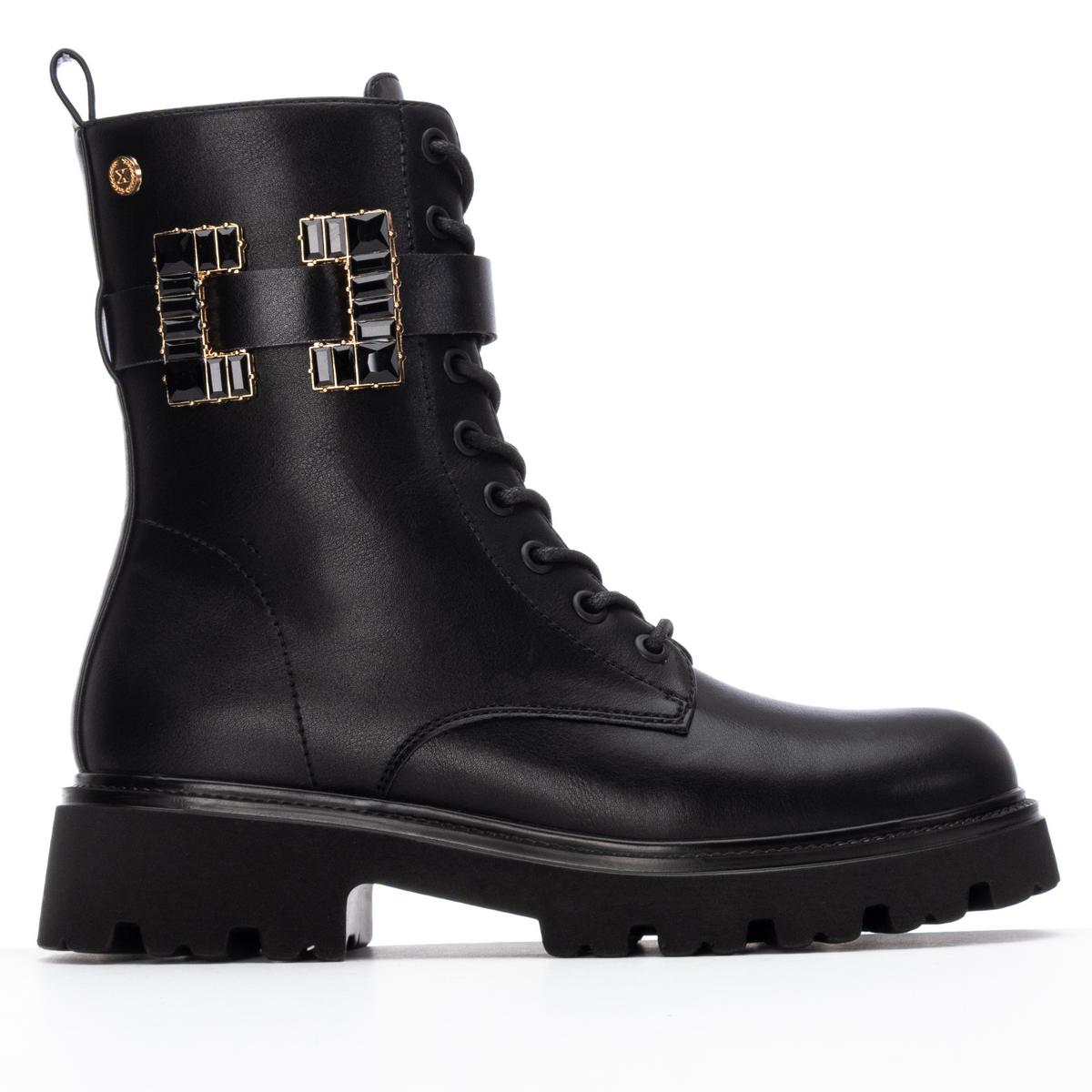Bottine Militaire Plaine Entreprise Lacets noir, XTI