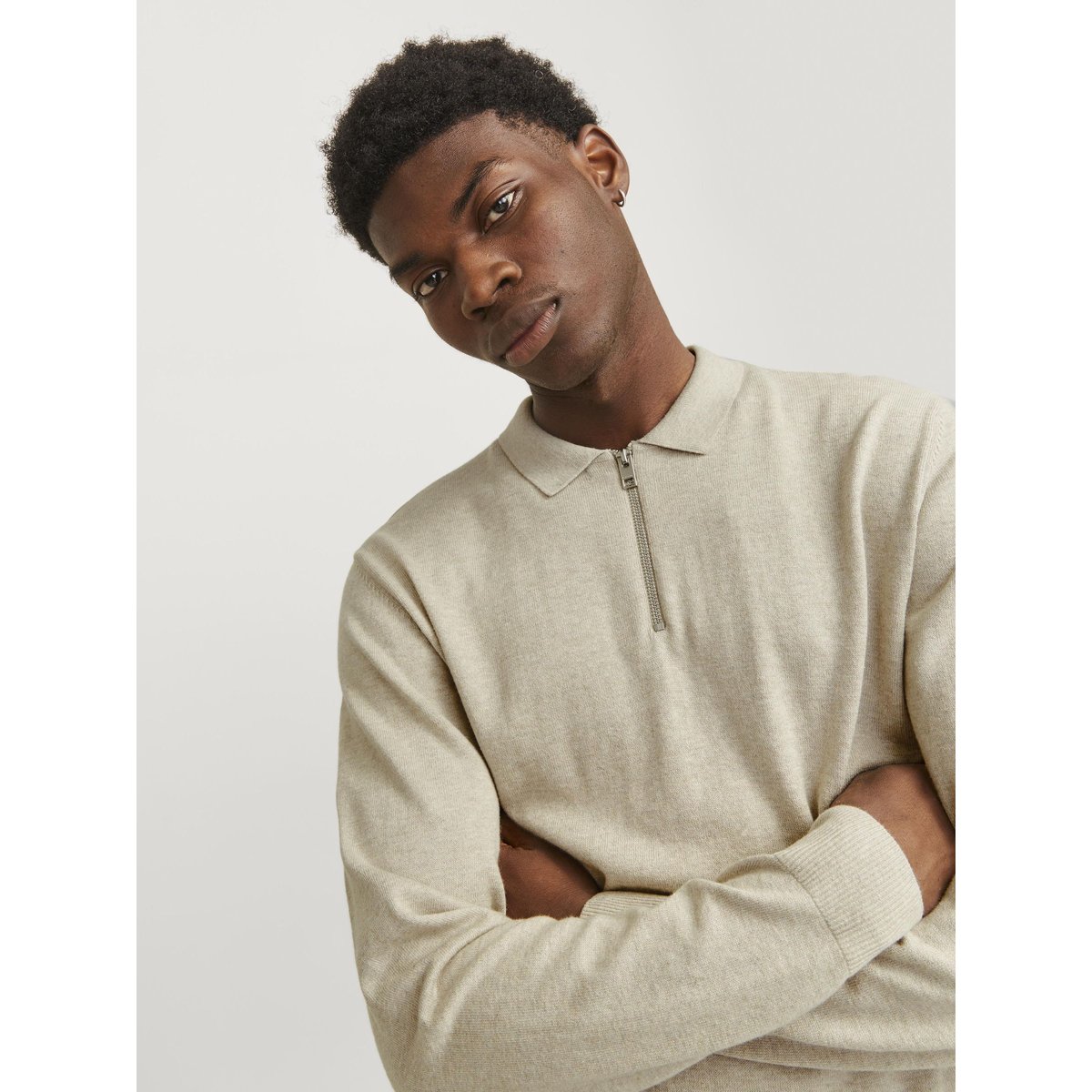 Polo Tricoté oatmeal, JACK & JONES