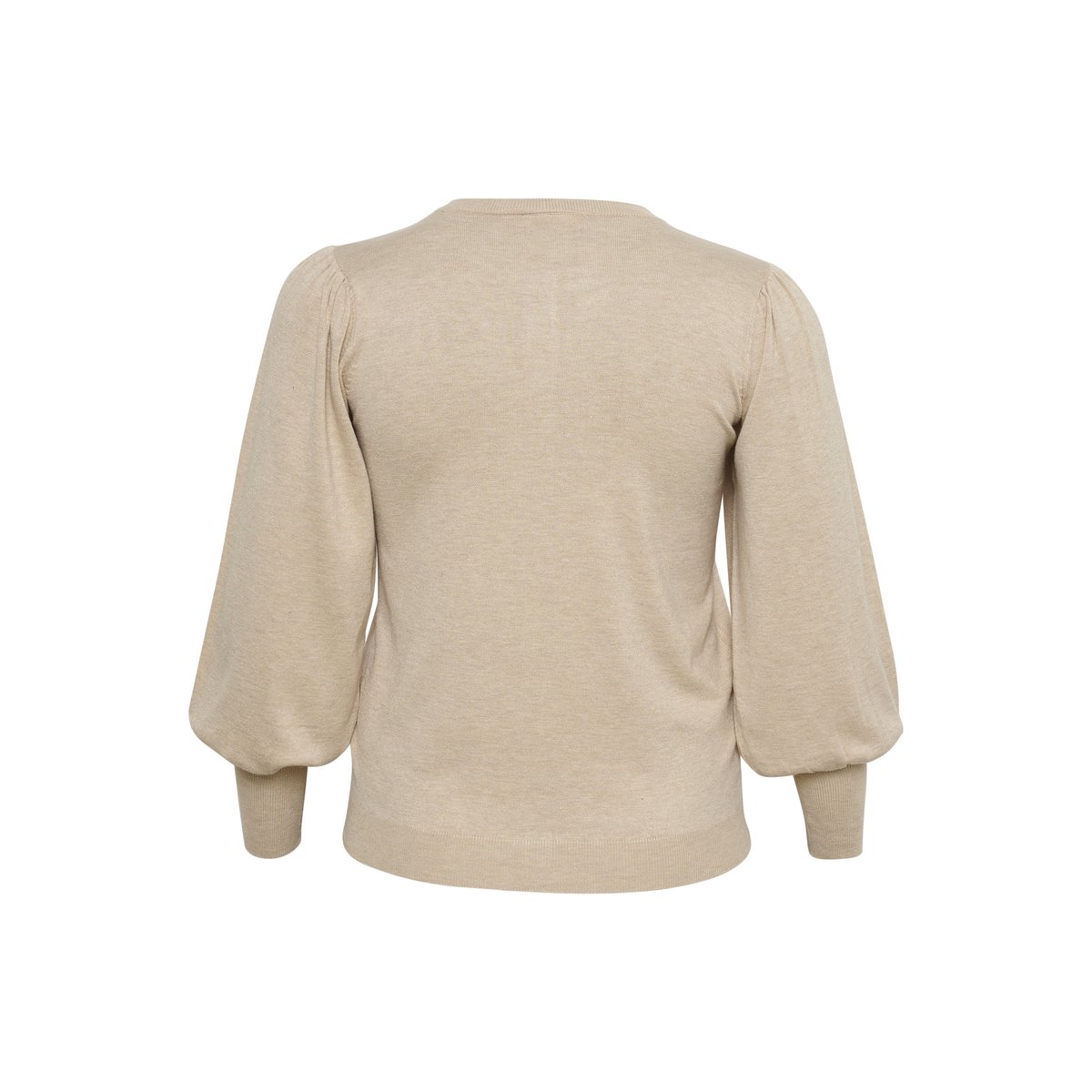 Knitted cardigan beige feather gray melange, KAFFE CURVE