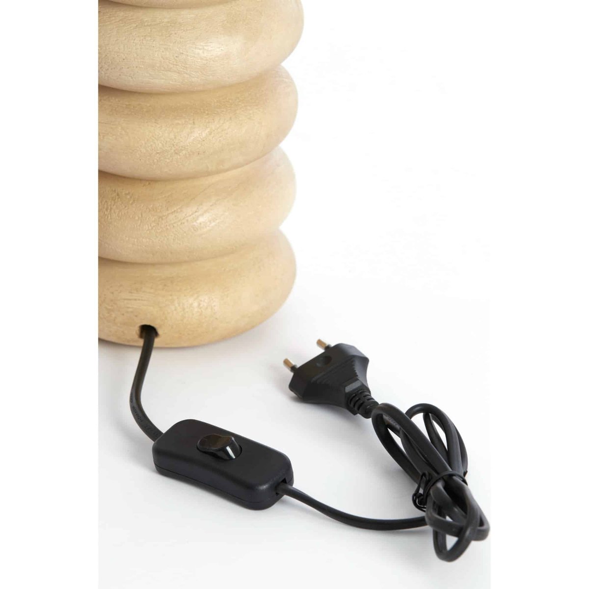 Base De La Lampe Bois BUDONGO naturel, LIGHT & LIVING 