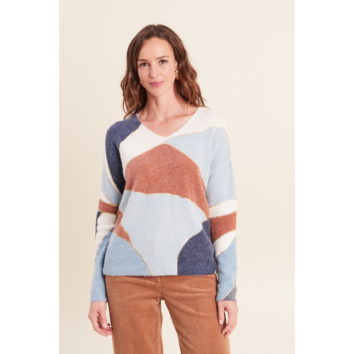 Pull manches longues multicolore, BREAL