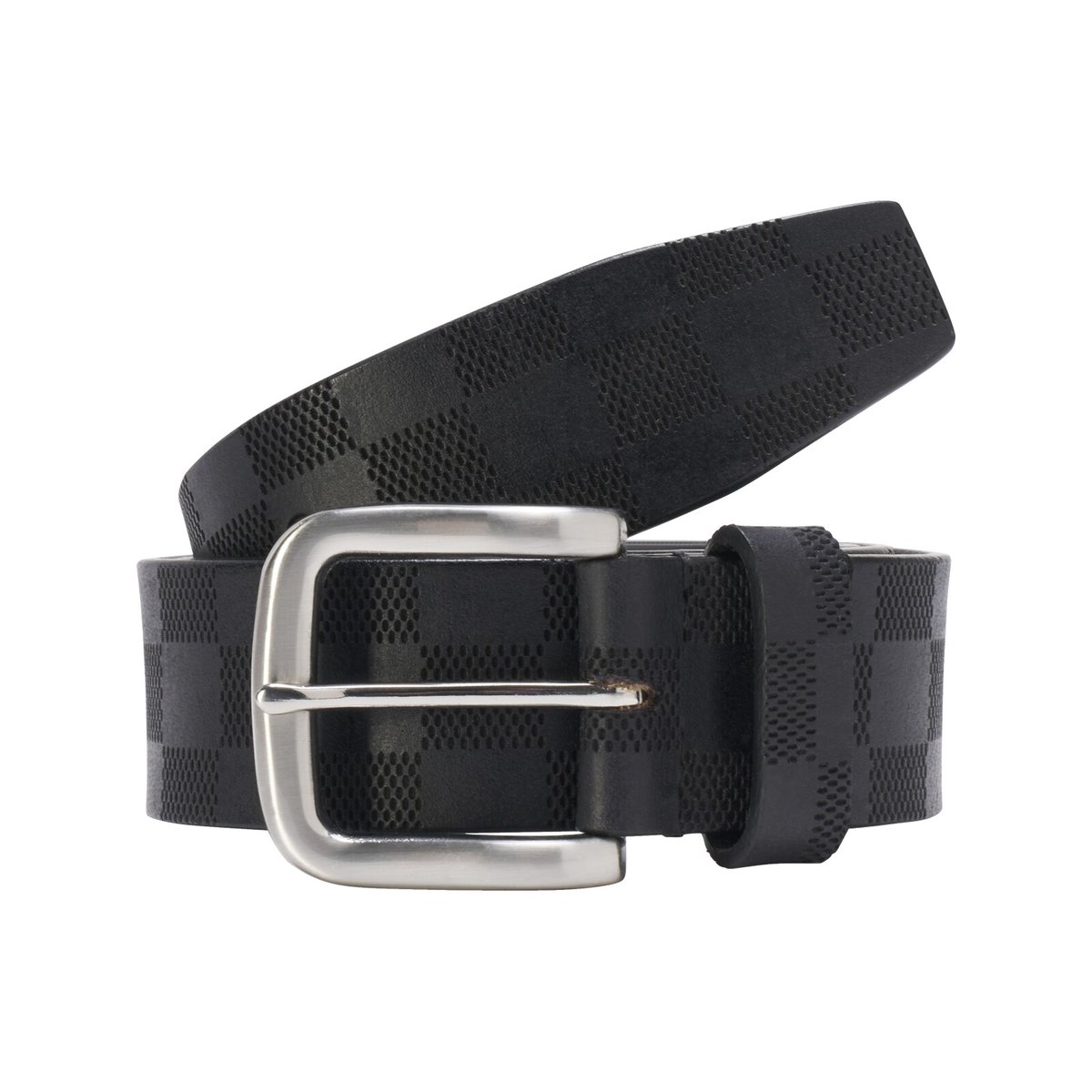 Ceinture en cuir SVARTKELL noir à dessin, JAN VANDERSTORM