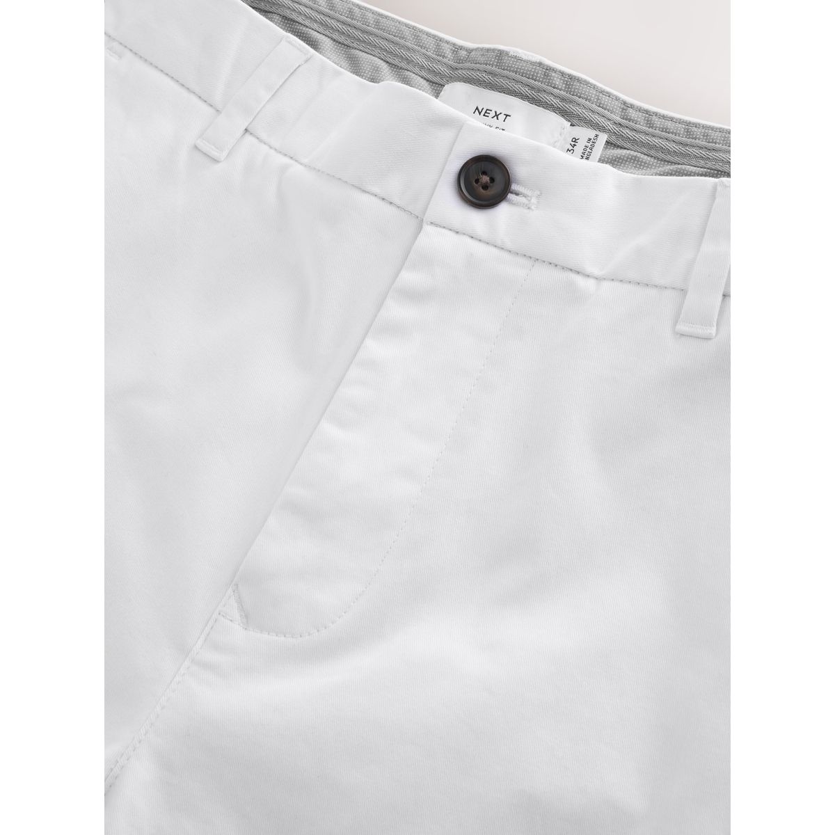 Pantalon chino stretch blanc, NEXT