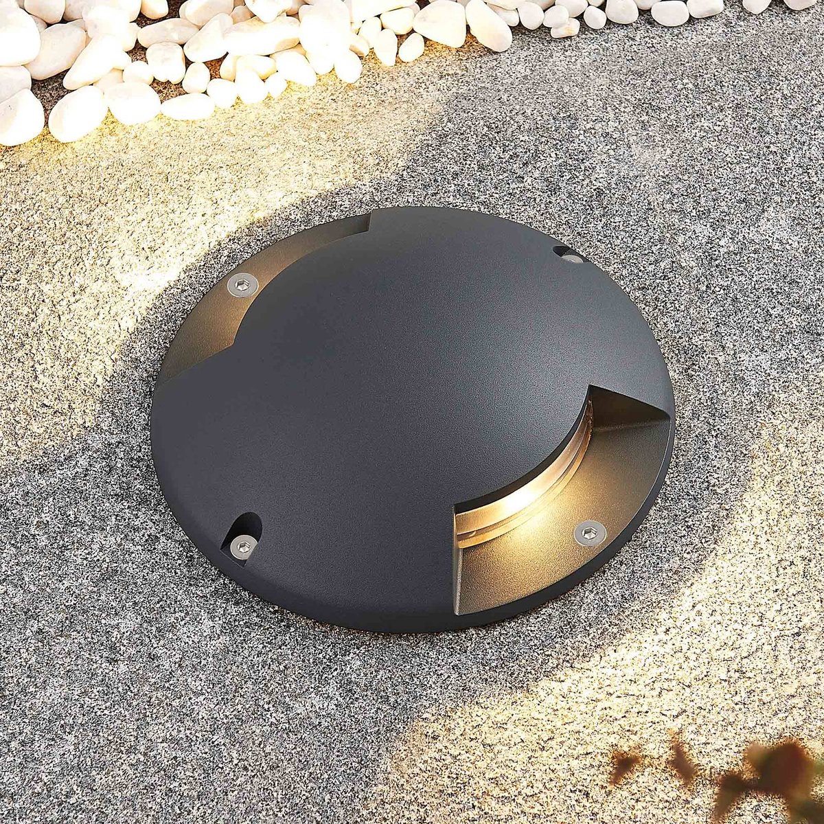 Luminaire extérieur en aluminium moderneLED gris foncé, LINDBY