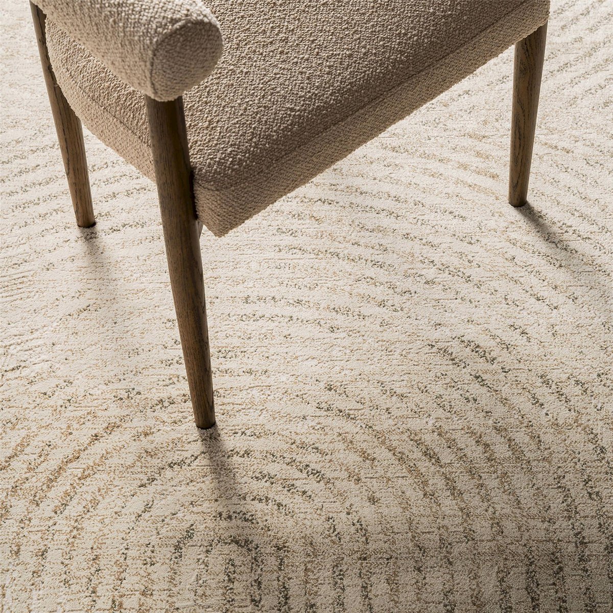 Tapis rectangulaire effet artisanal beige naturel élégant, RECOLLECTION