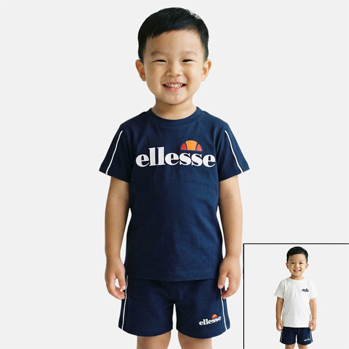 Lot de 2 t-shirts manches courtes et short SUMMER CAMP bleu marine, ELLESSE