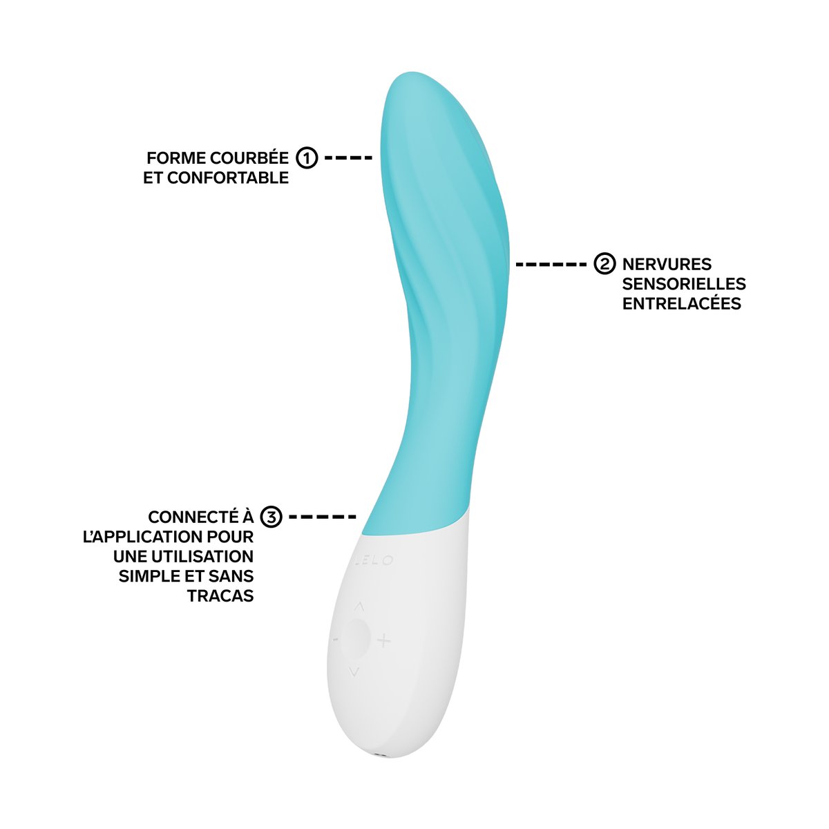 LELO MONA Twist Stimulateur Point G Vibromasseur 16 Niveaux, Soft Pink aqua, LELO
