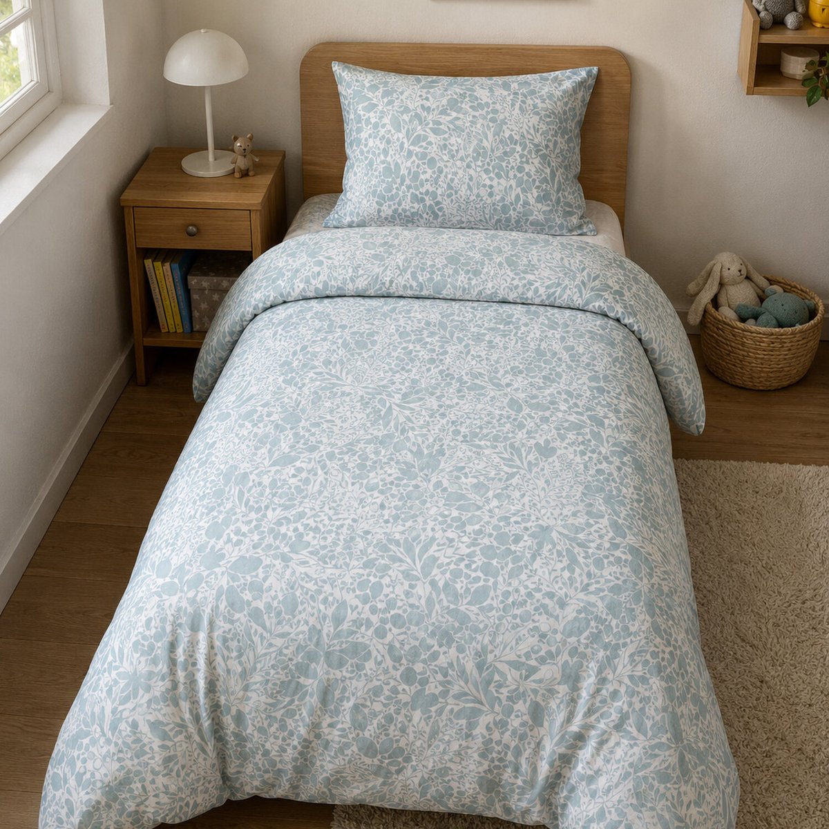 Parure de lit enfant coton imprimés, lina blanc blanc, C DESIGN HOME TEXTILE