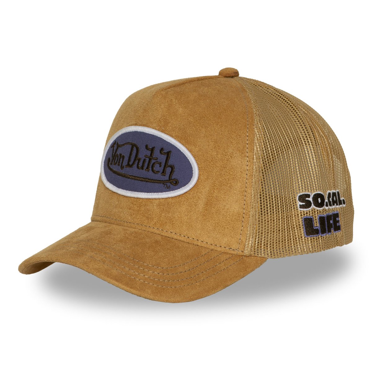Casquette Trucker FUR moutarde/violet/blanc, VON DUTCH
