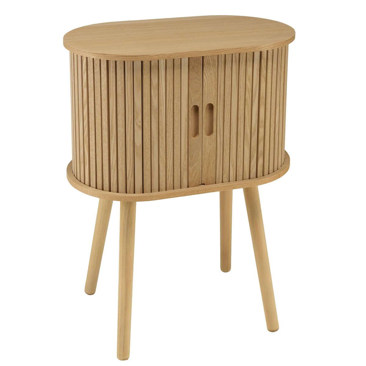 Meuble de rangement ovale en bois couleur naturelle CASTILLE bois naturel, PIER IMPORT