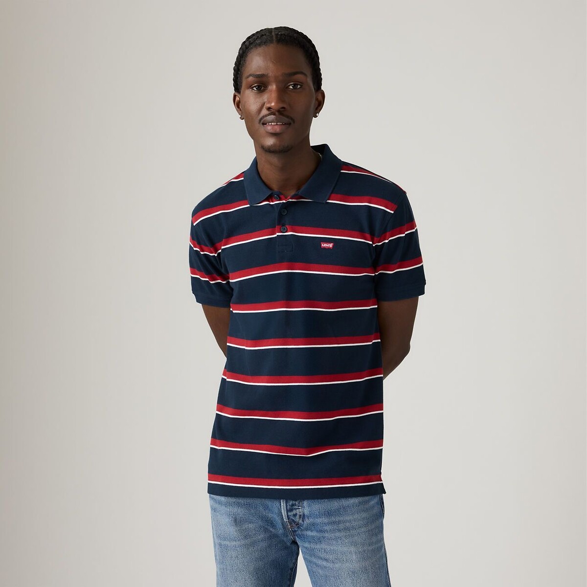 Polo manches courtes HM bleu rayé, LEVI'S