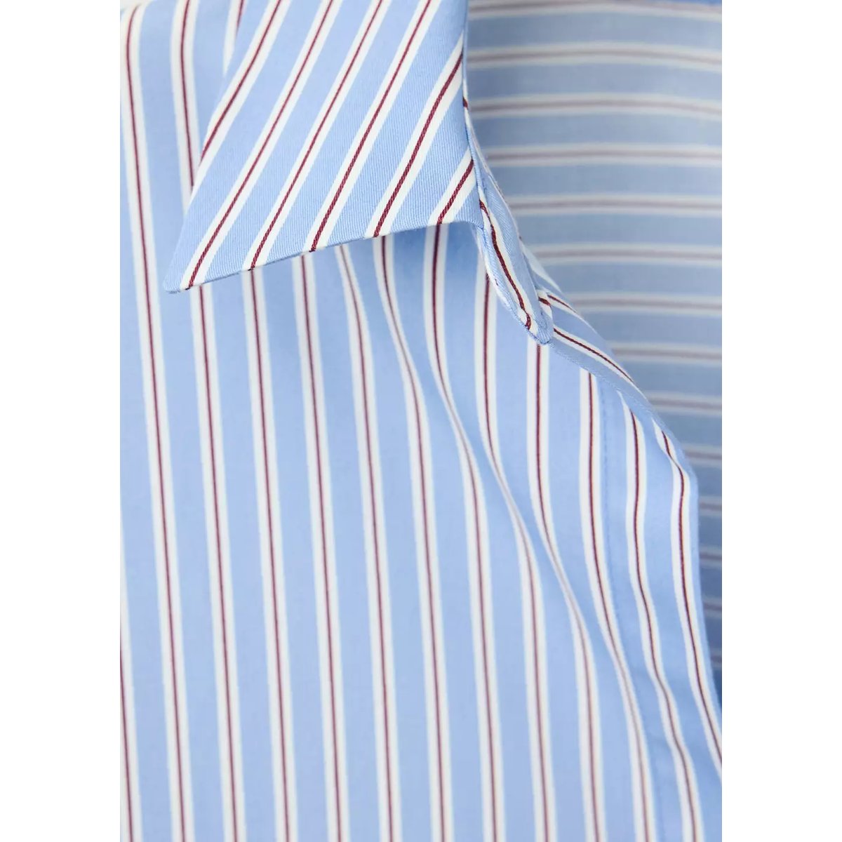 Chemise droite rayures marron, MANGO