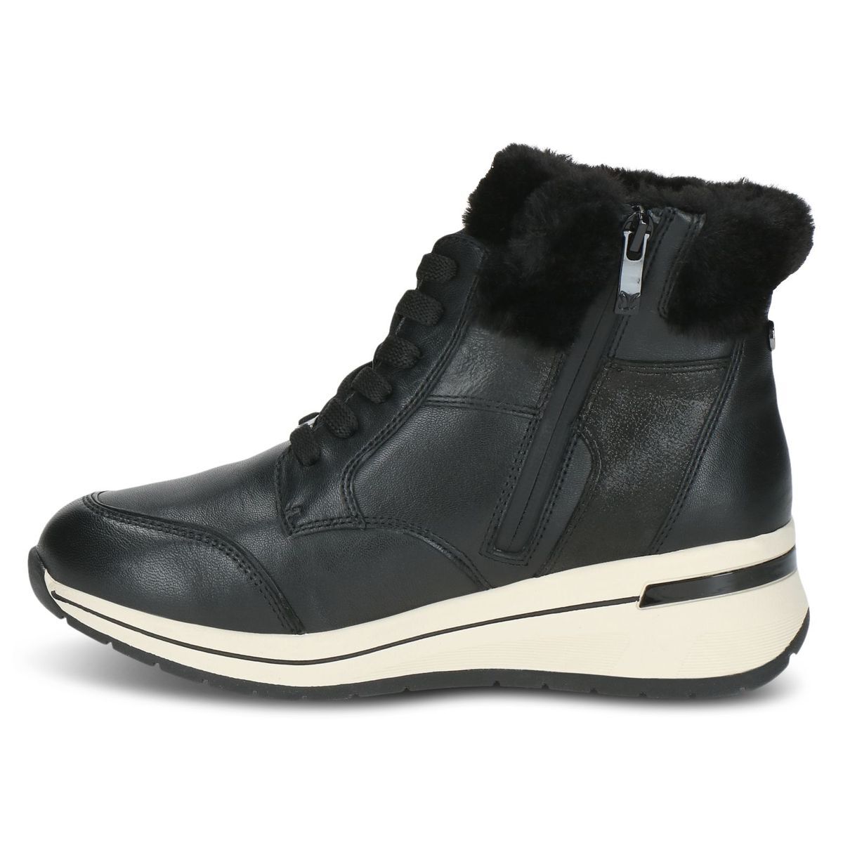 Bottine fourée noir mat, CAPRICE