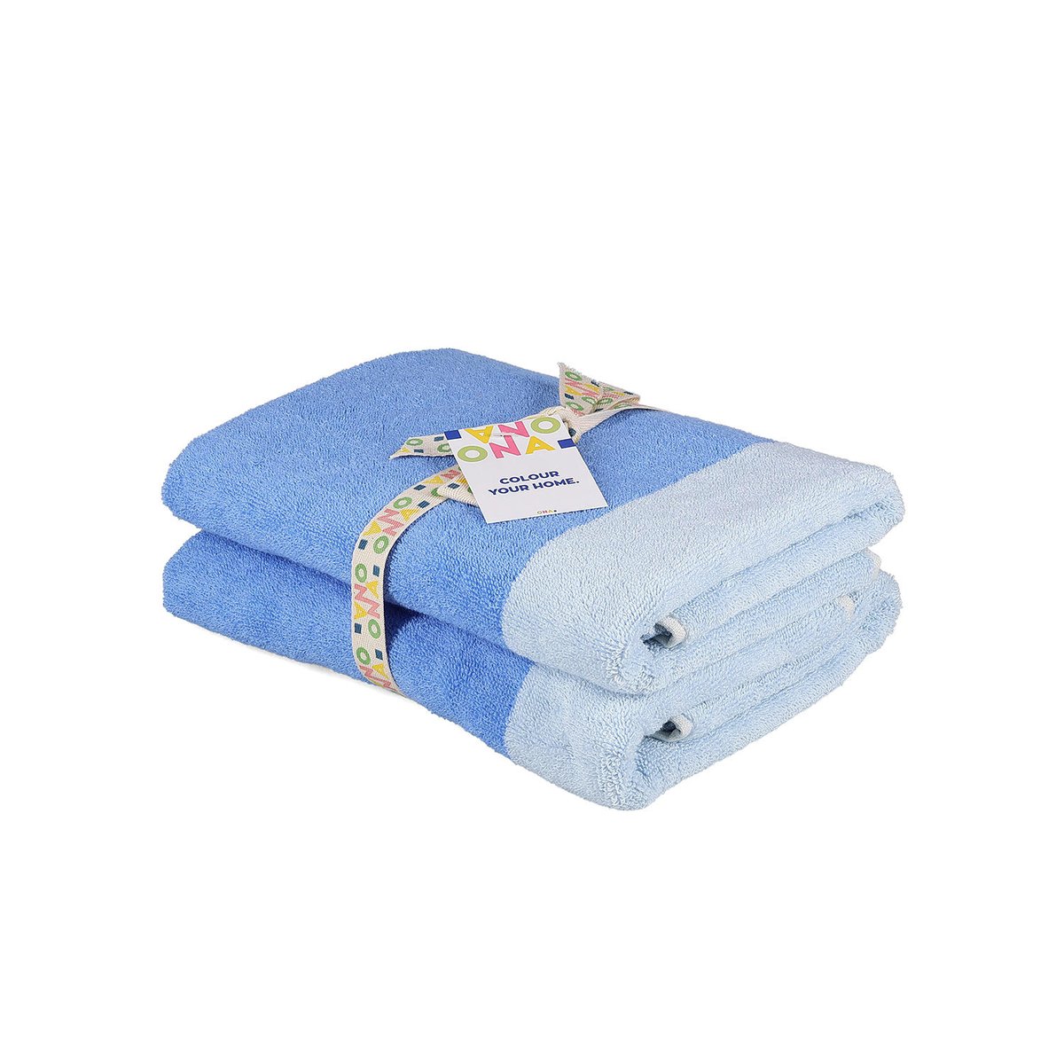 Lot de 2 Serviette De Bain PIXIE bleu, ONA