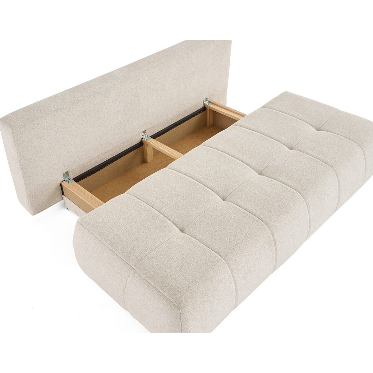 Canapé Convertible 3 places - BOWIE beige, BEST MOBILIER