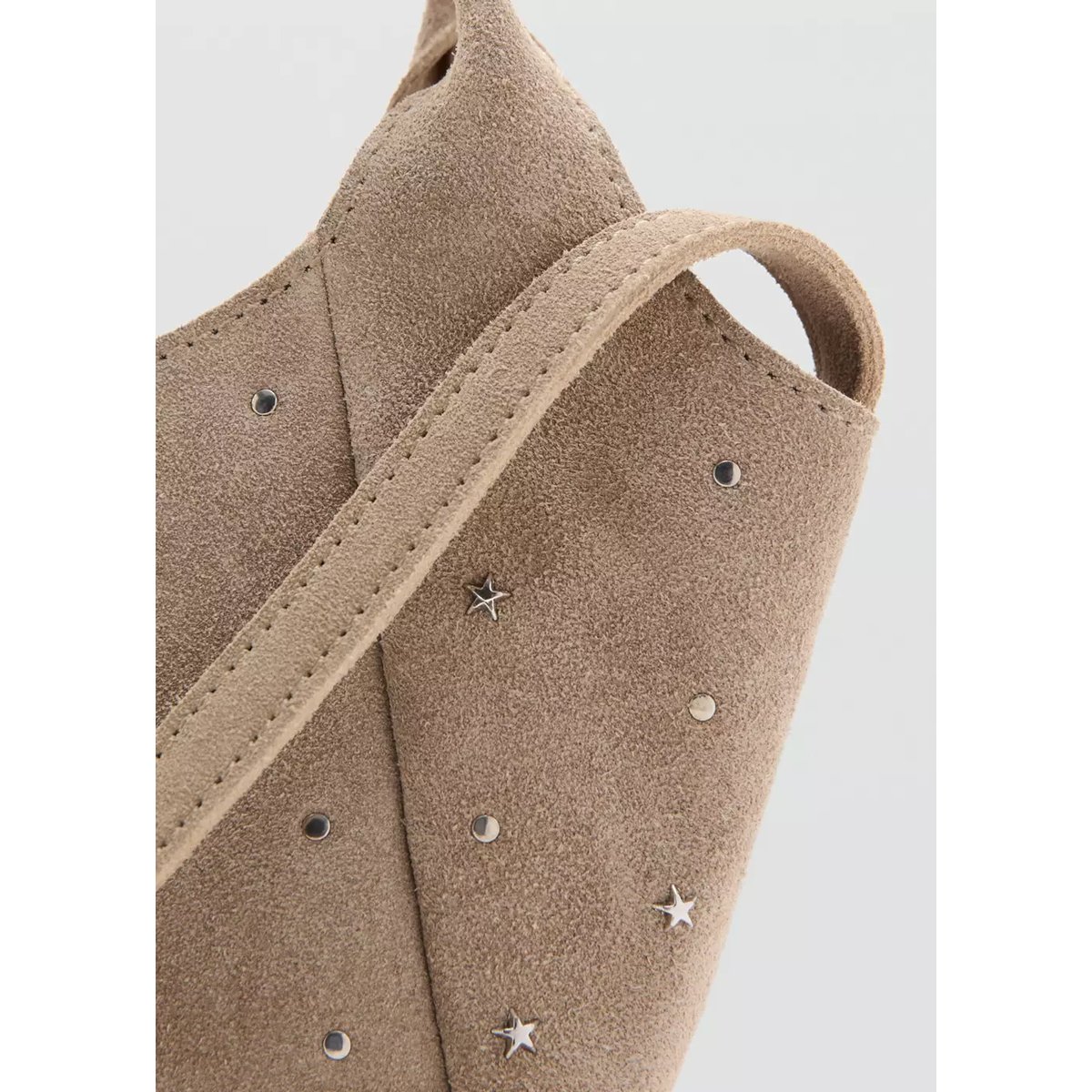 Sac clouté cuir sable, MANGO KIDS