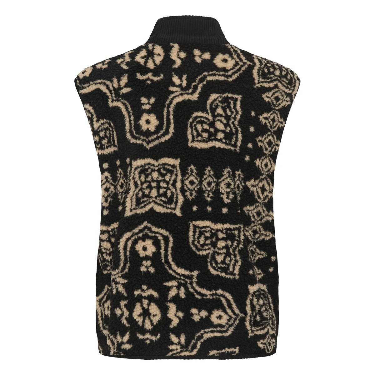 Manteau noir meteorite w. graphic print, KAFFE