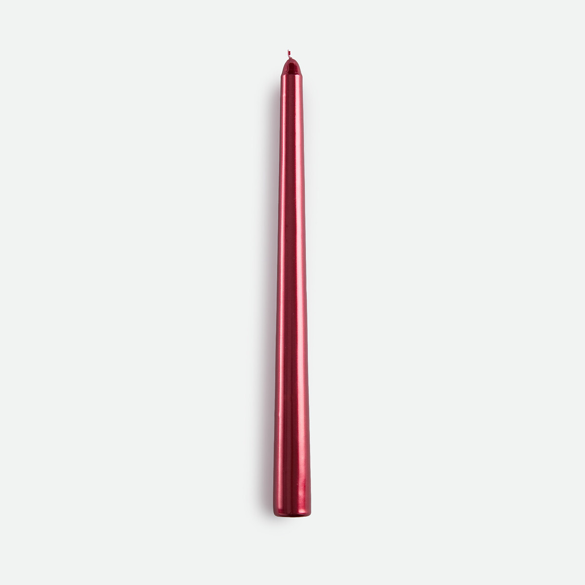 Lot de 12 bougies lisses, hauteur 25 cm, CASPAR rouge, LA REDOUTE INTERIEURS