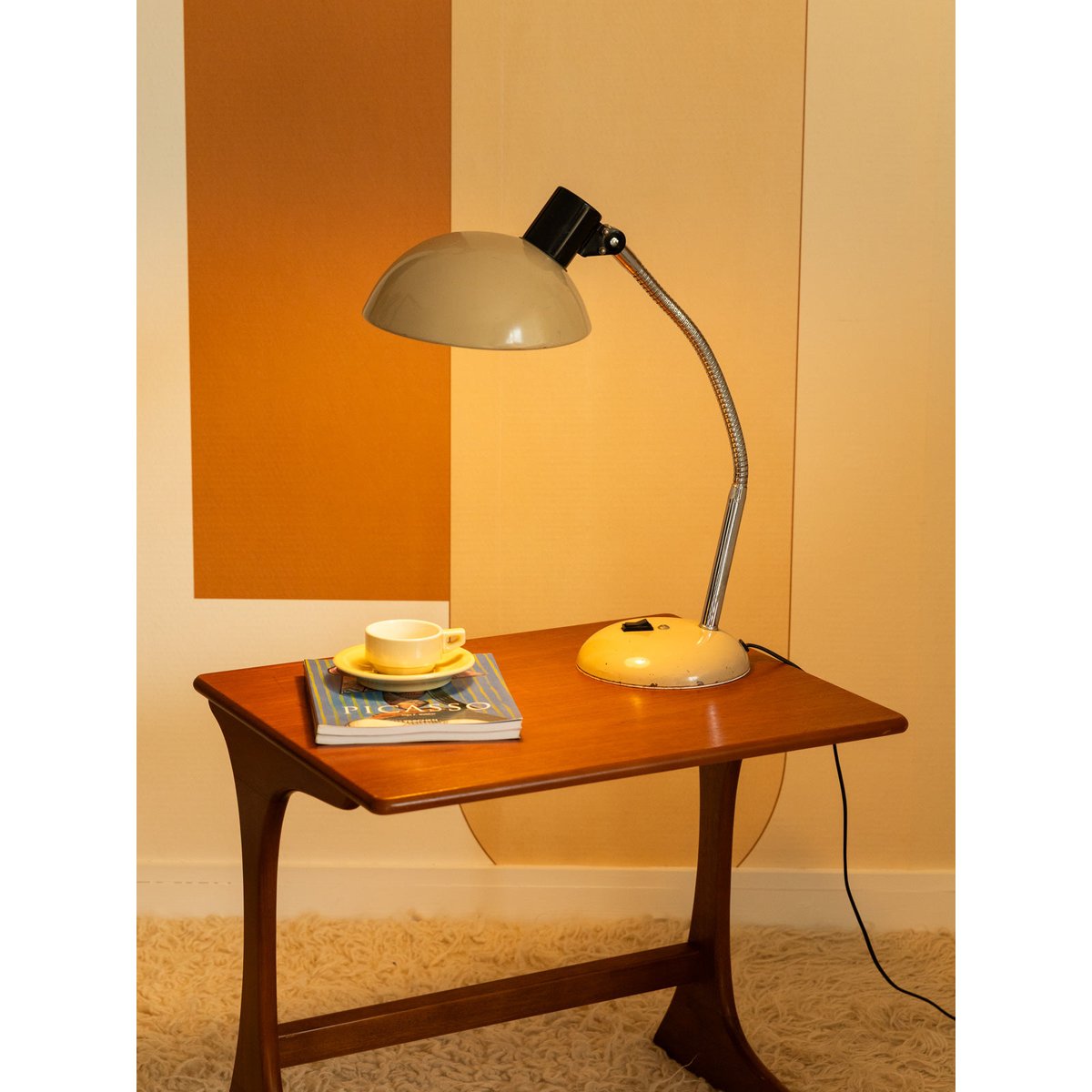 Lampe de bureau Sarlam industrielle Julia N°1066 - Bon état beige, DEBONGOUT