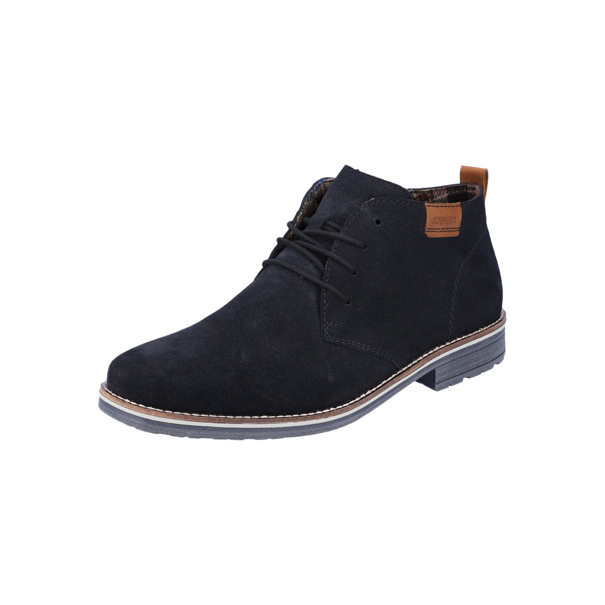 Bottines cuir nubuck bleu, RIEKER