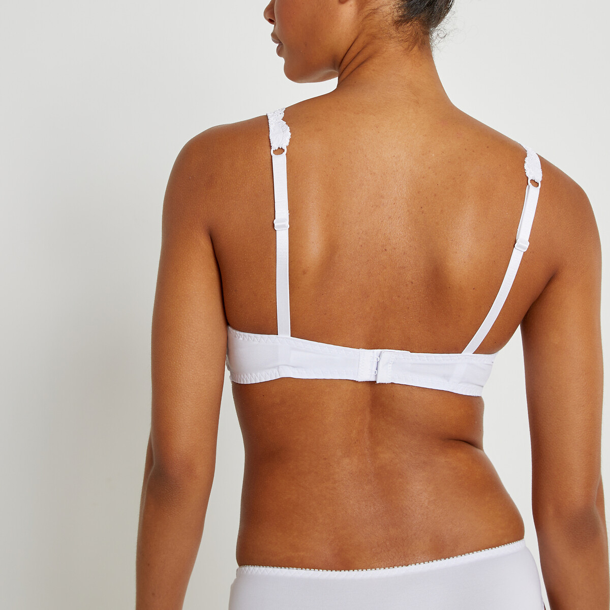 Reggiseno push-up in pizzo Anthea bianco, ANNE WEYBURN