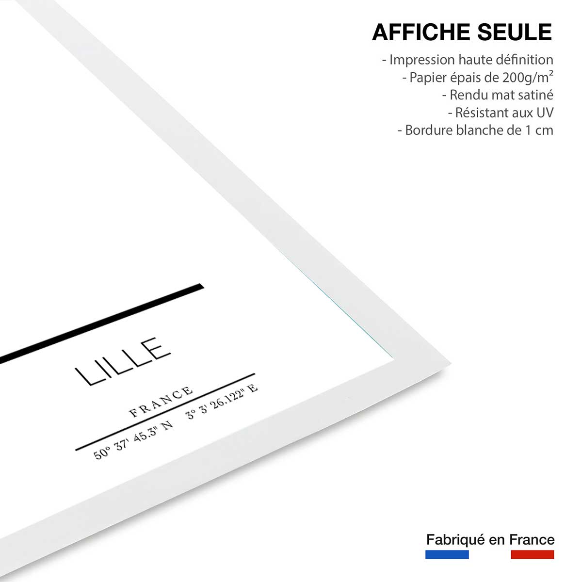 Poster l lille affiche seule, HEXOA