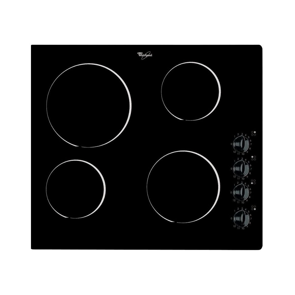 Plaque vitrocéramique AKM903NE noir, WHIRLPOOL