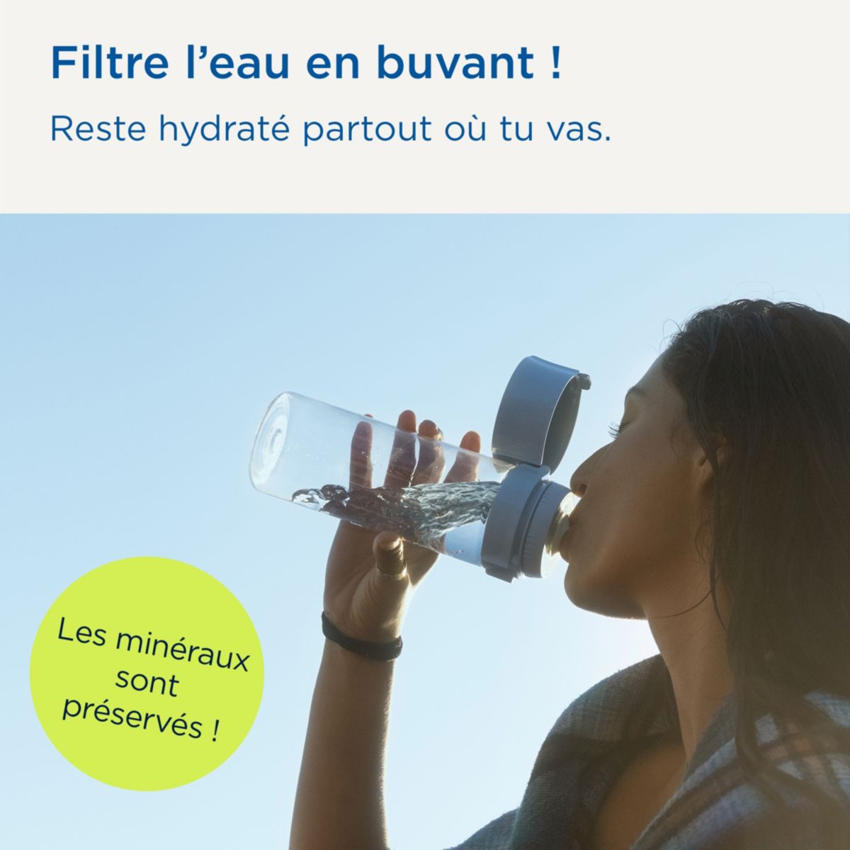 Gourde filtrante filtrante Vital abricot + 2 filtres à eau couleur unique, BRITA