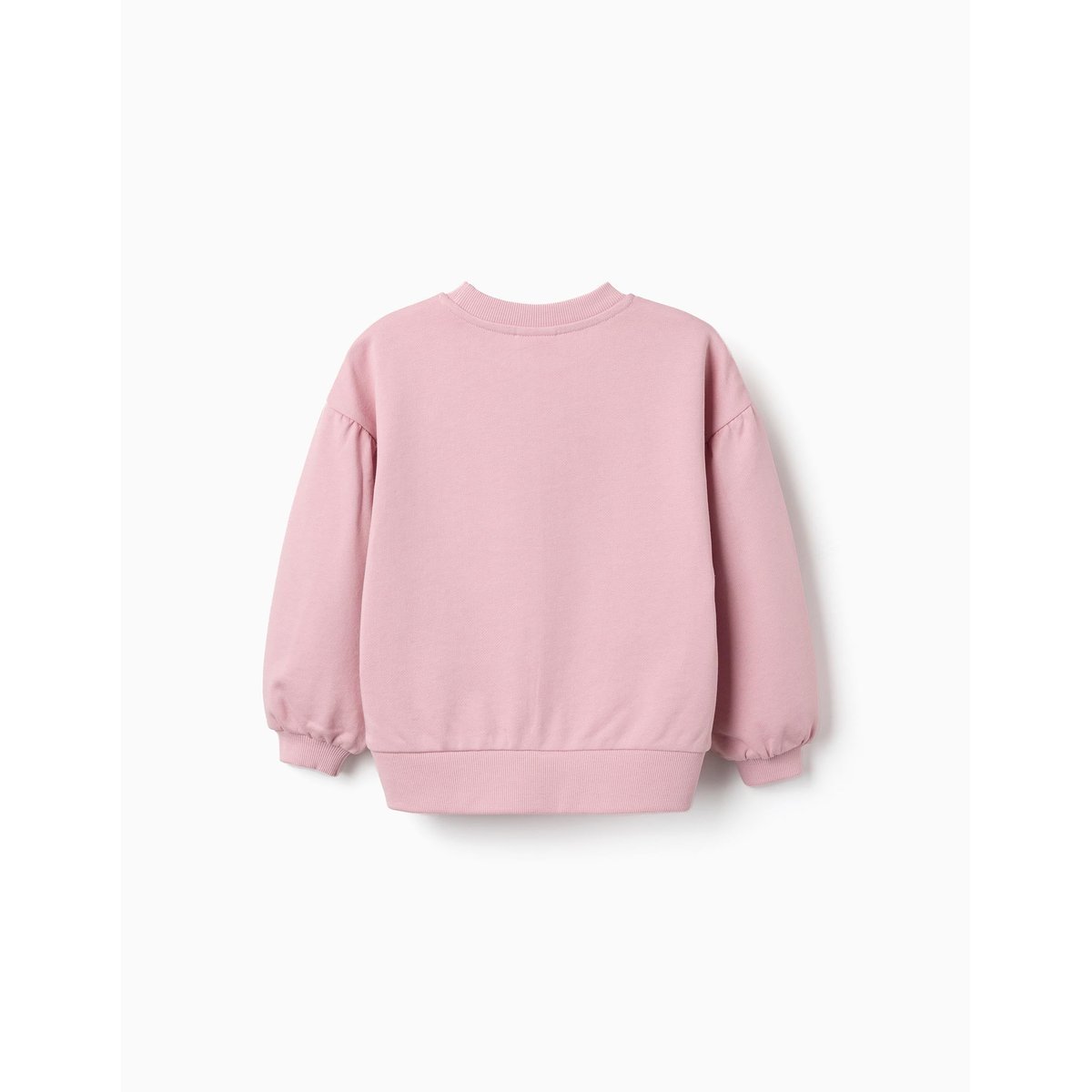 Sweat en coton avec imprimé Stitch et épaules tombantes rose clair, ZIPPY