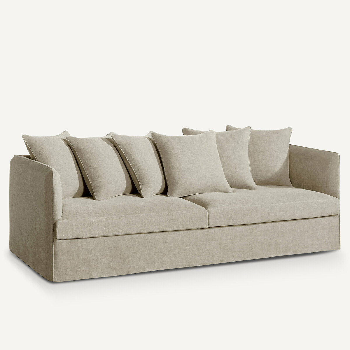 Zetel 3-, 4- of 5-zits in dik stonewashed linnen, Neo Chiquito naturel, AM.PM