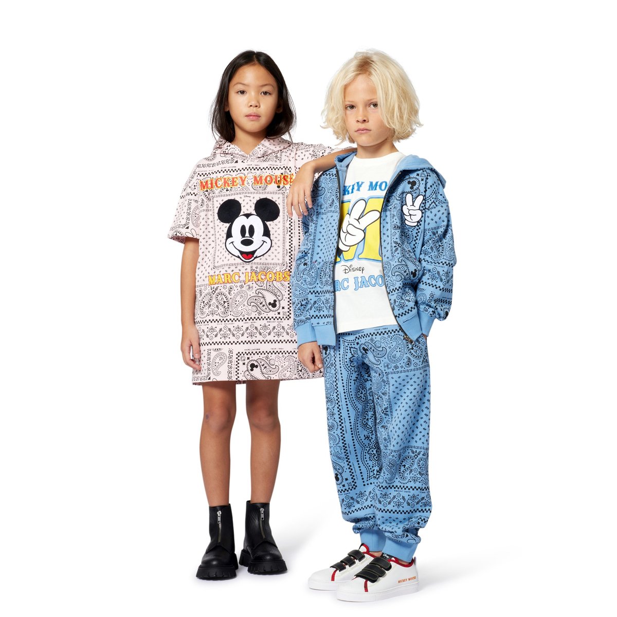 Baskets en cuir de vache blanc, MARC JACOBS