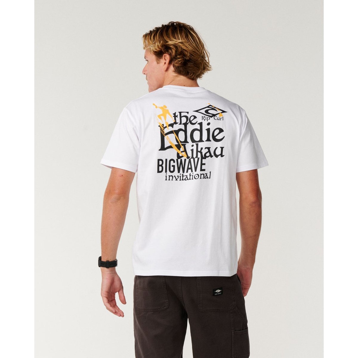 T-shirt coupe relax Eddie Would Go blanc, RIP CURL