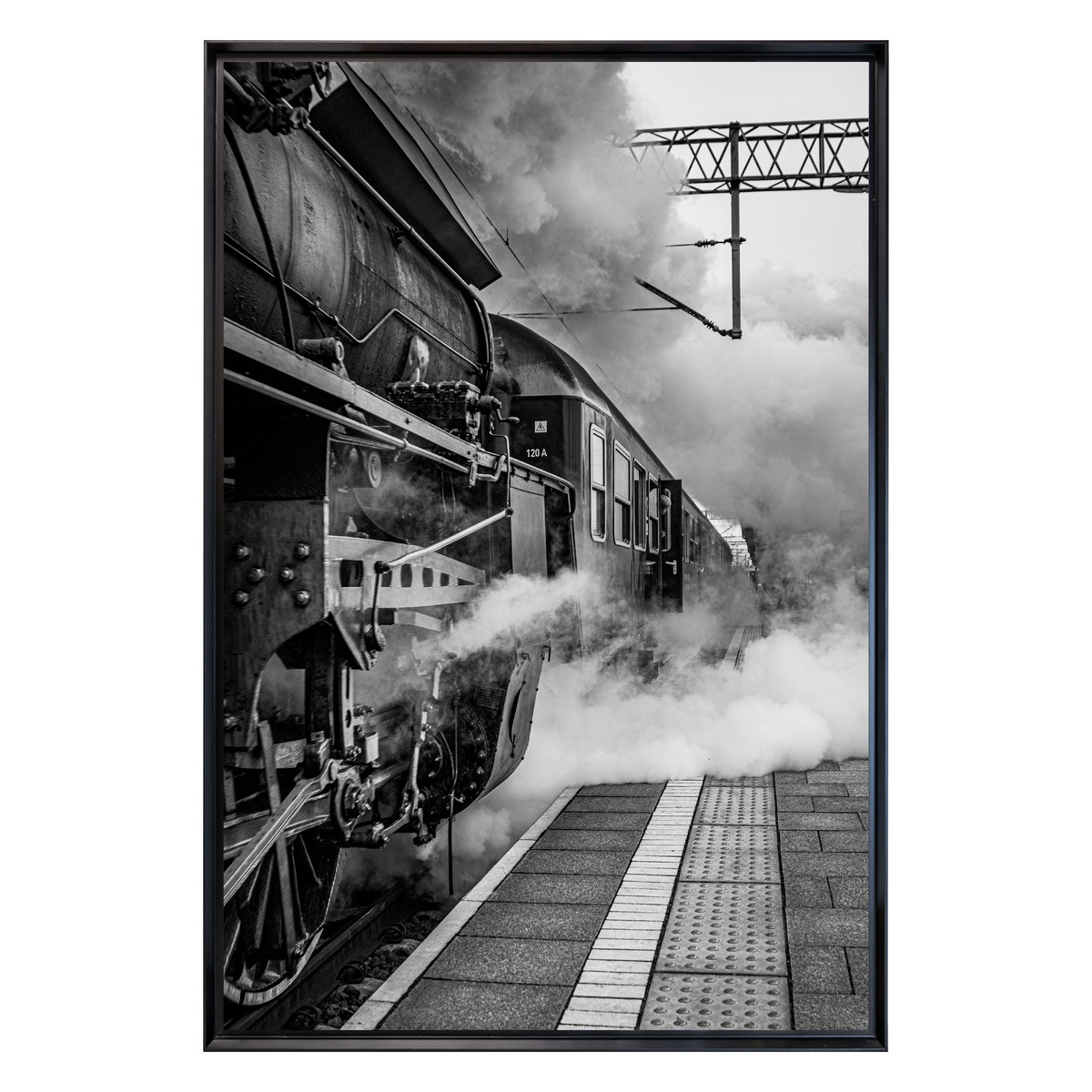 Tableau Mural Encadré Train Vapeur Industriel ILLUSION tableaux encadrés, CEANOTHE
