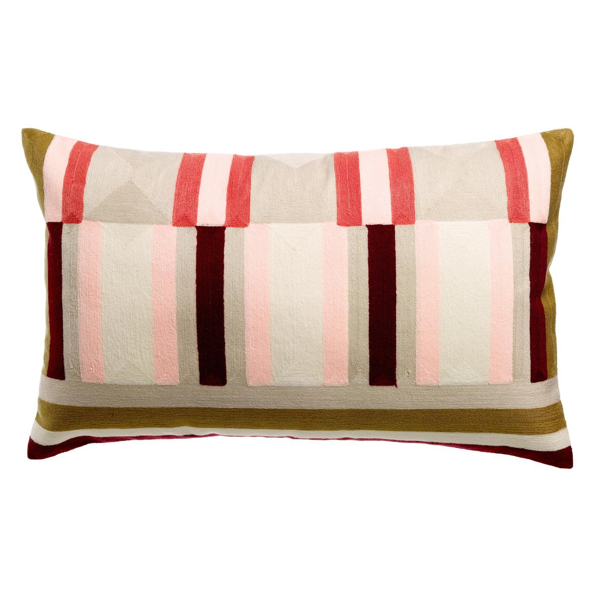 Coussin brodé Jason mousse, VIVARAISE