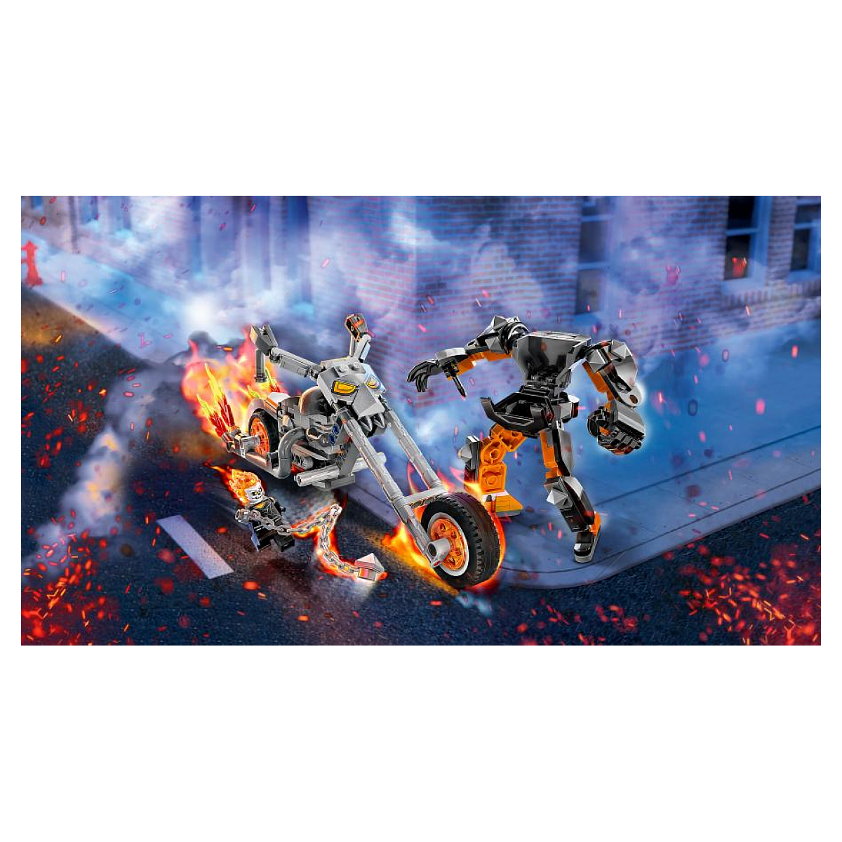 Marvel Le robot et la moto de Ghost Rider multicolore, LEGO