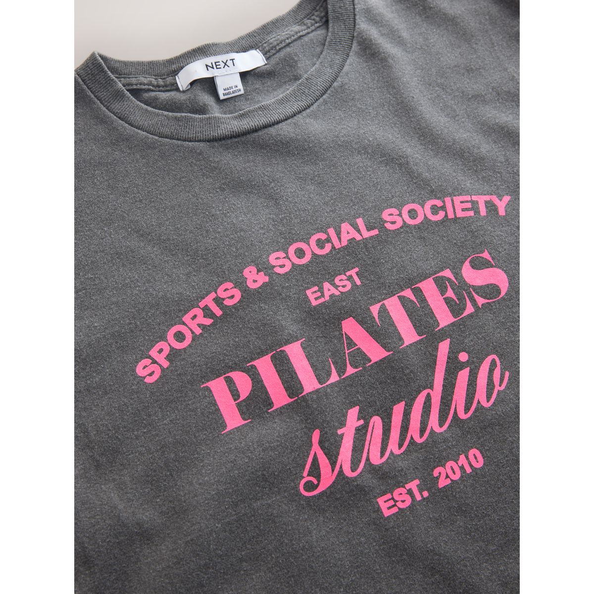 T-shirt à graphique pilates gris anthracite, NEXT