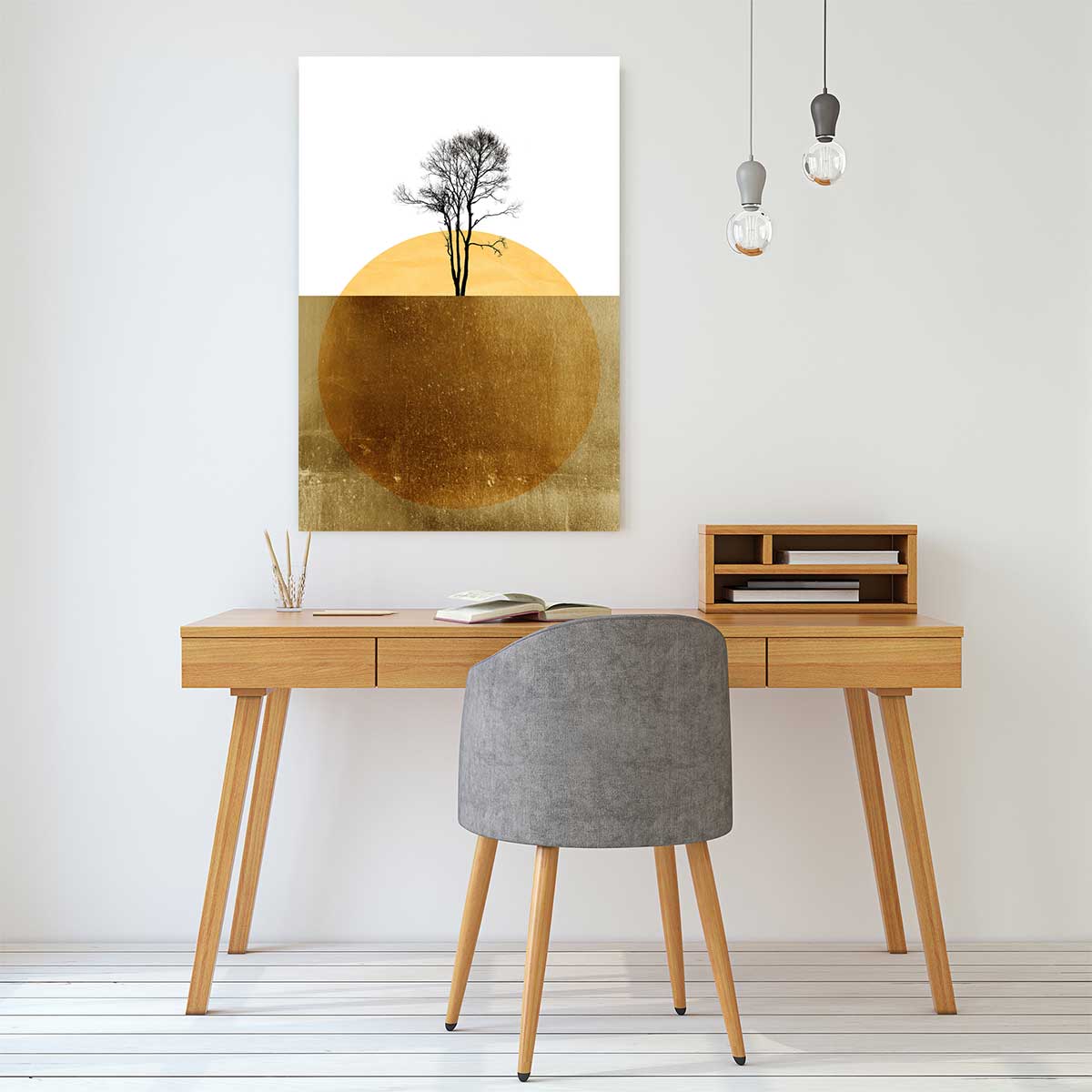 Tableau abstrait Golden ocean tableau alu dibond, HEXOA