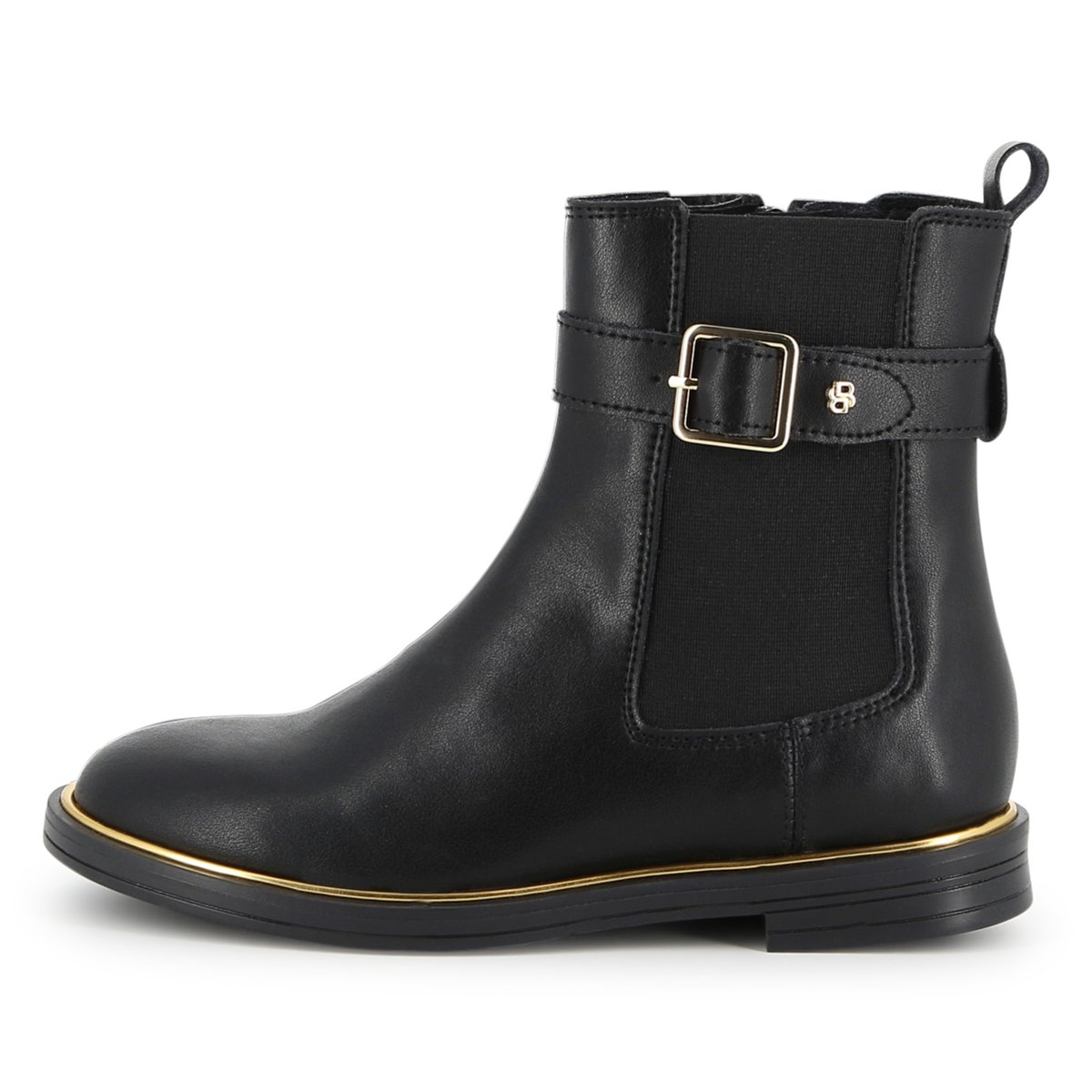 Bottines cuir de vachette black, BOSS KIDSWEAR
