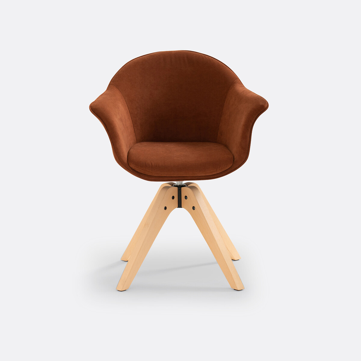 Sillón giratorio de oficina, Melona naranja oscuro, LA REDOUTE INTERIEURS