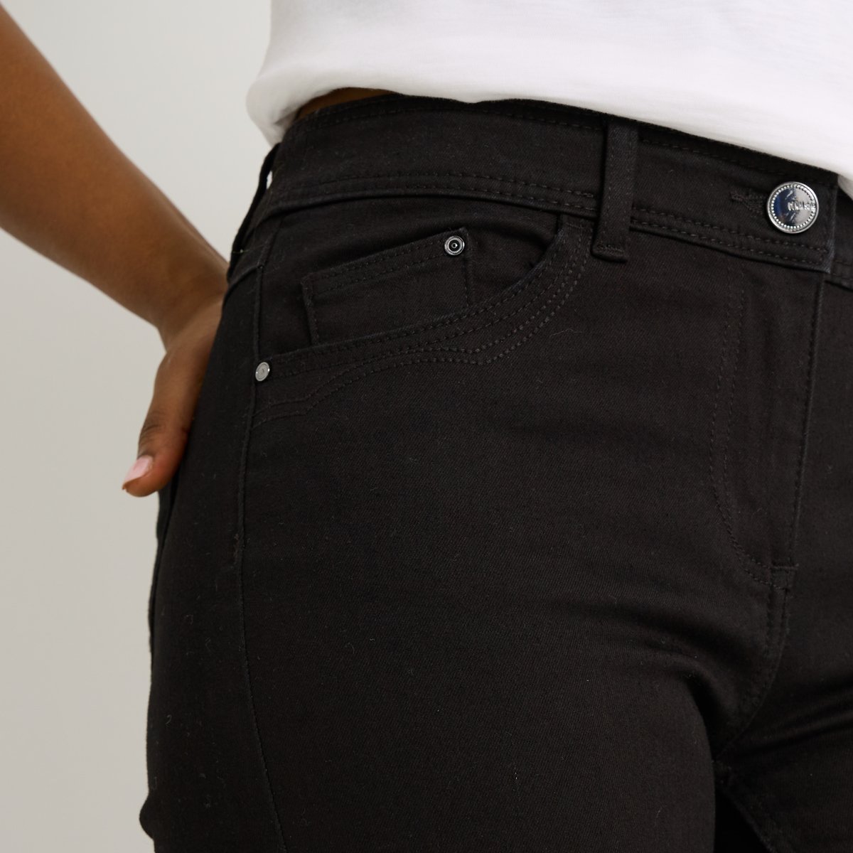 Jean droit NEWYORK D01 noir, GRAIN DE MALICE