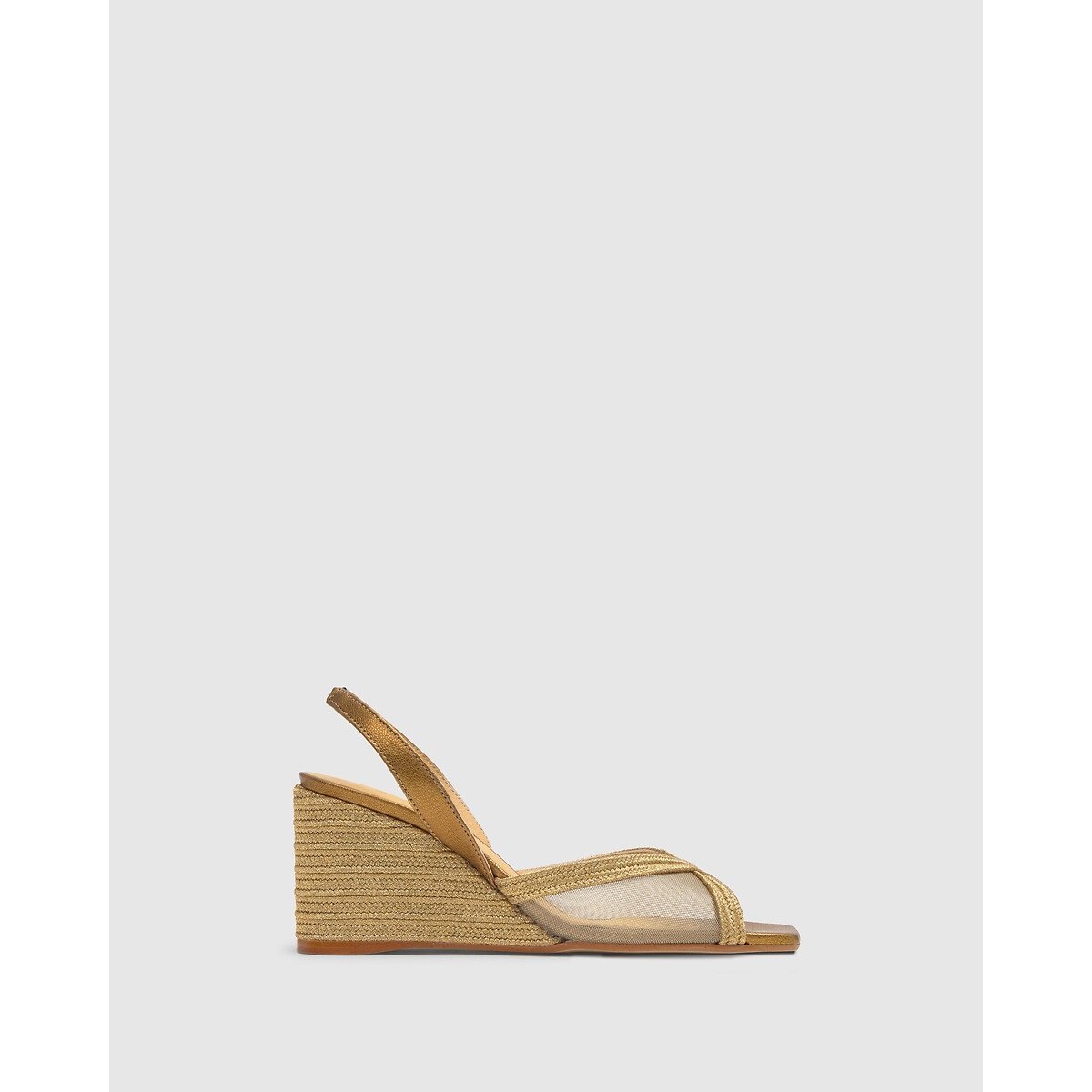 Sandalias de cuña Betty dorado, CASTANER