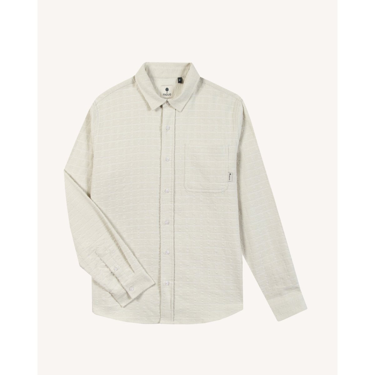 Chemise en velours beige, FAGUO
