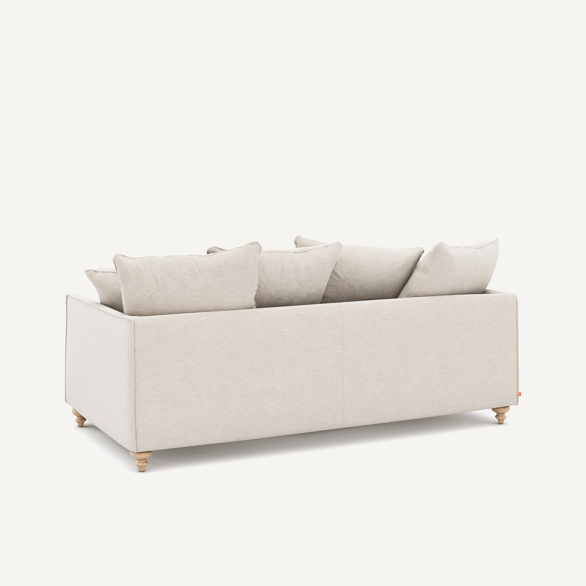 3-Sitzer-Sofa, umwandelbar, aus meliertem Leinen, LAZARE elfenbein, AM.PM