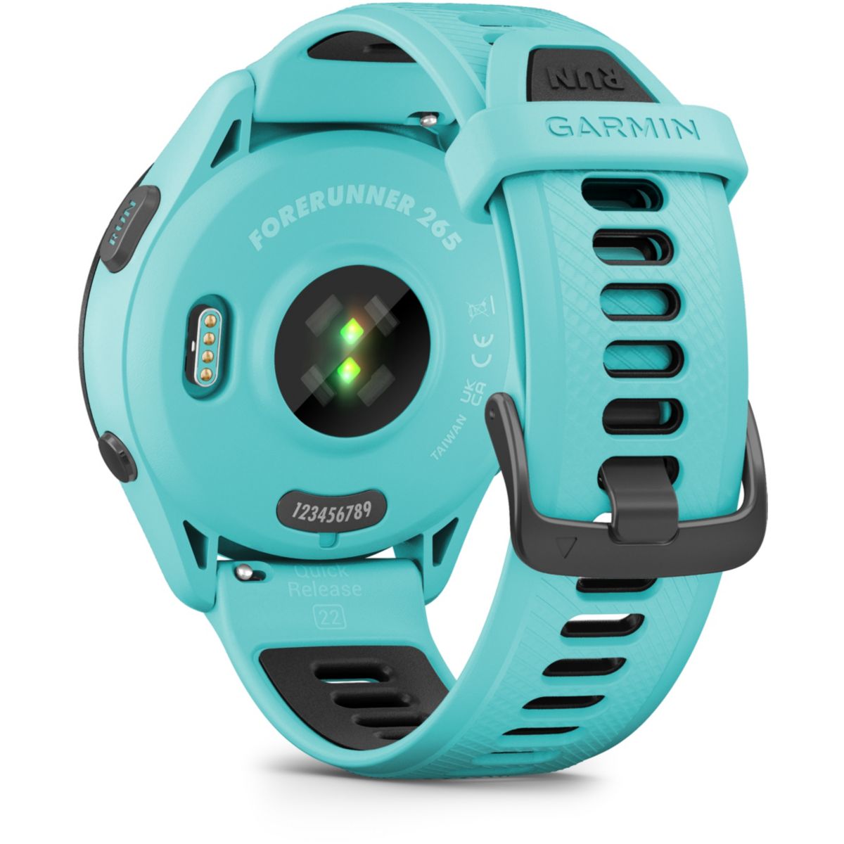 Montre connectée Forerunner 265 Music Turquoise / NOIR AMOLED GPS IP6X bleu, GARMIN