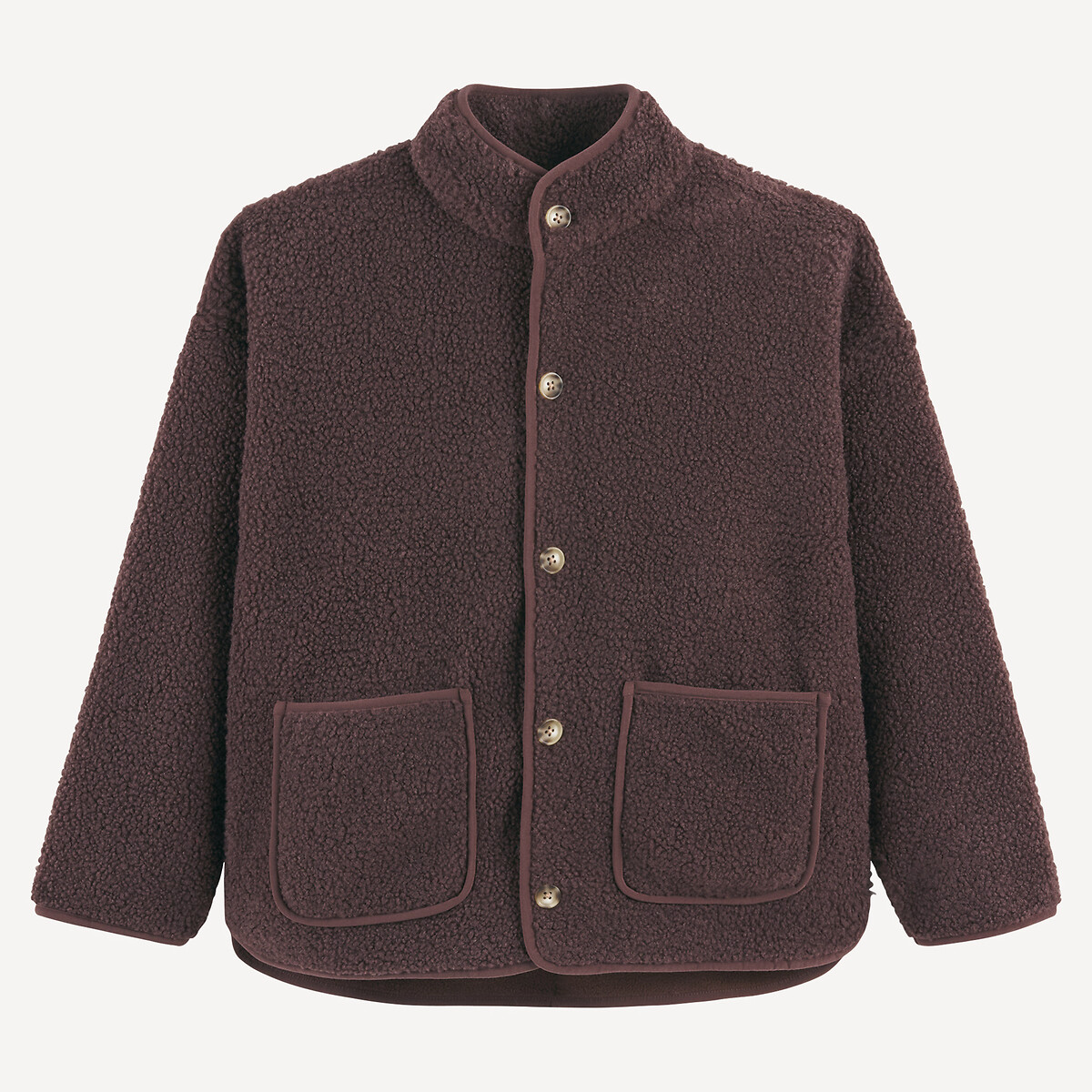 Veste d'intérieur en sherpa doublé polaire marron, LA REDOUTE COLLECTIONS
