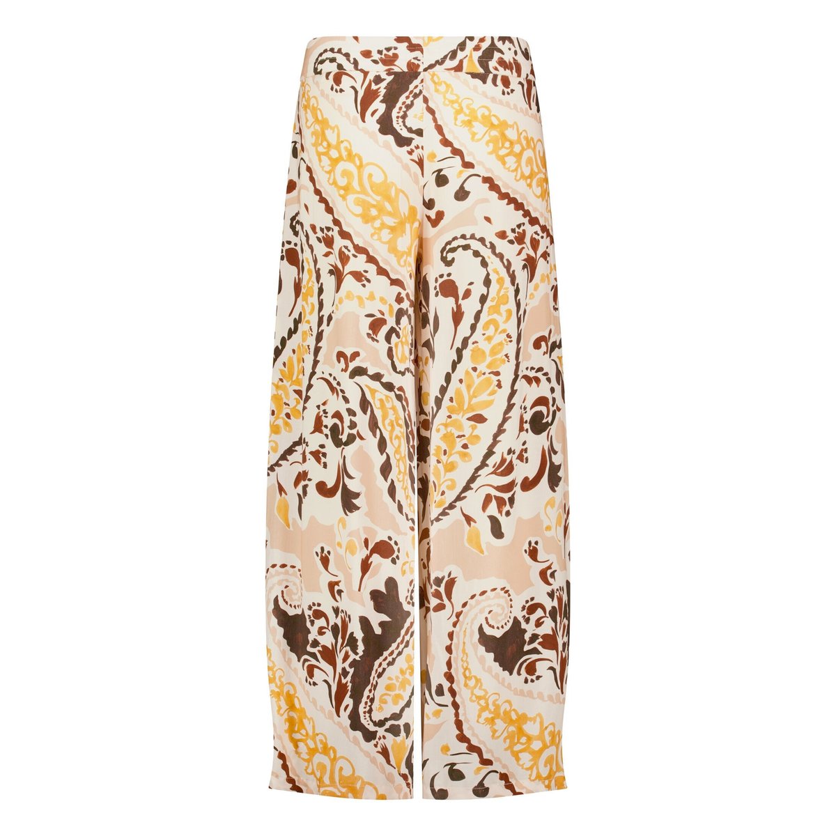 Pantalon palazzo à élastique yellow/brown, CARTOON